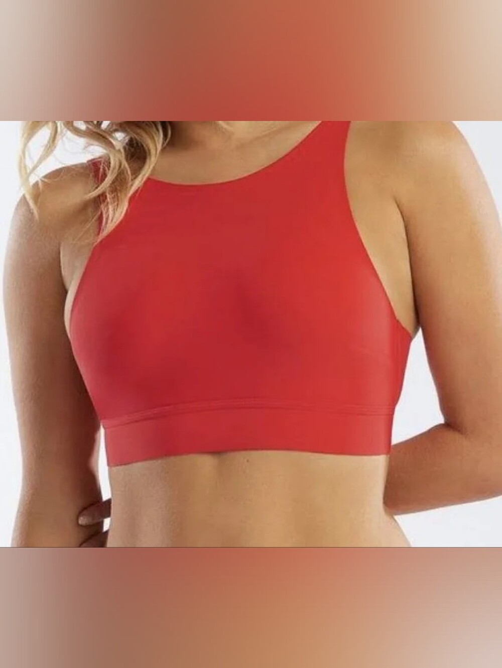 *Like New* Savage X Fenty Women's Medium Red High Neck Microfiber Bralette